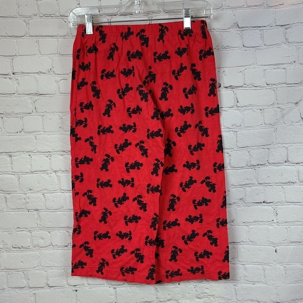 Disney Mickey Mouse 2pc Cami PJs Pajama Set Red Black Silhouette Loungewear - Picture 11 of 13